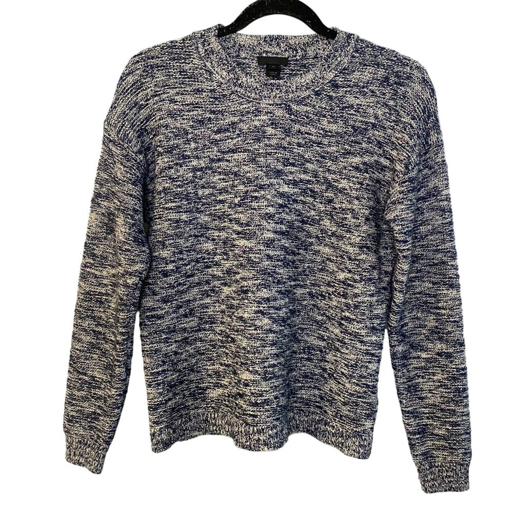 J. CREW Women Blue Marbled Pullover Sweater Small - Picture 2 of 9